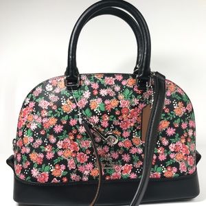 COACH PINK FLORAL MULTI MINI SIERRA SATCHEL